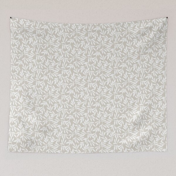 Item preview, Leafe Forest - Leafe and Wheat - grey designed and sold by Stephanie Fiona Design.