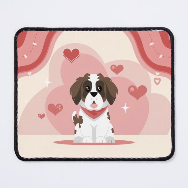 Item preview, Love Themed St Bernard Illustration designed and sold by NeatThingLover.