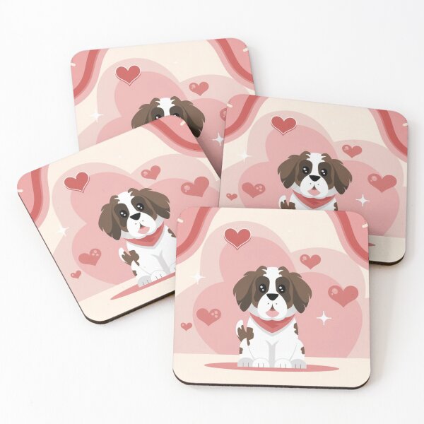 Item preview, Love Themed St Bernard Illustration designed and sold by NeatThingLover.