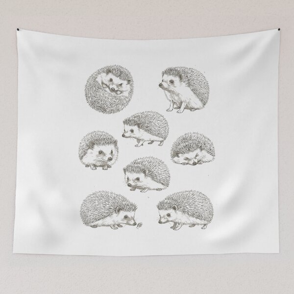 Item preview, Hedgehog Vintage Tattoo Style Illustration Cute Woodland Animal designed and sold by MuniraWearify.