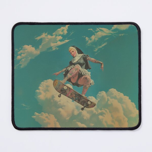 Item preview, Skateboarding Nun Our Lady of Perpetual Airtime designed and sold by DalmatianNation.