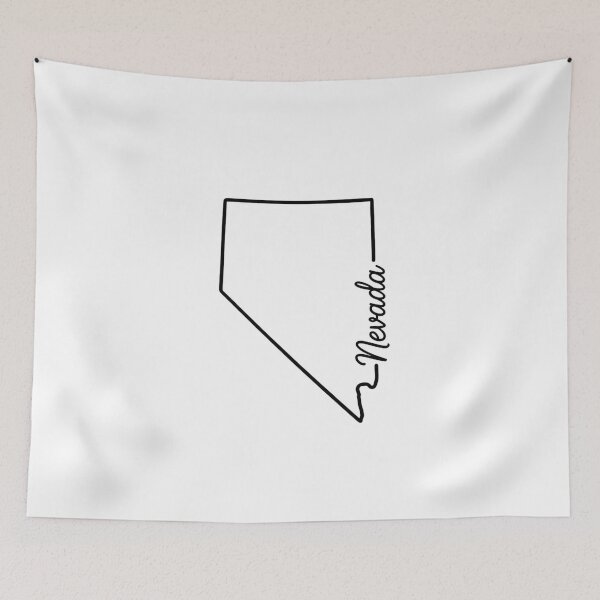 Item preview, Nevada State Outline – Minimal Script Typography Line Art designed and sold by Paper Drip.