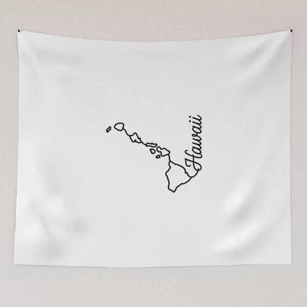 Item preview, Hawaii State Outline – Minimal Script Typography Line Art designed and sold by Paper Drip.