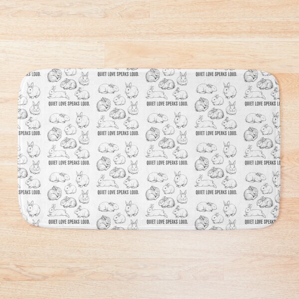 Item preview, Rabbit Vintage Tattoo Illustration Quiet Love Speaks Loud designed and sold by MuniraWearify.