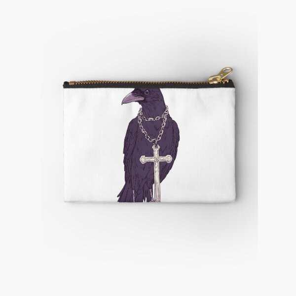 Item preview, Crow wears a chain with a cross designed and sold by anytka.