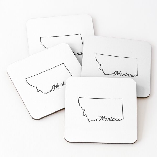 Item preview, Montana State Outline – Minimal Script Typography Line Art designed and sold by Paper Drip.