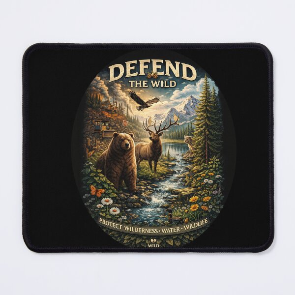 Item preview, DEFEND THE WILD, PROTECT WILDERNESS, WILDLIFE. designed and sold by raspeed.