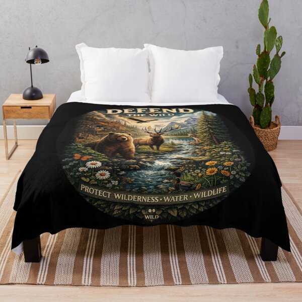 Item preview, DEFEND THE WILD, PROTECT WILDERNESS, WILDLIFE. designed and sold by raspeed.