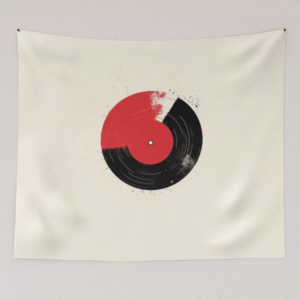 Item preview, Red and black vinyl record designed and sold by anytka.