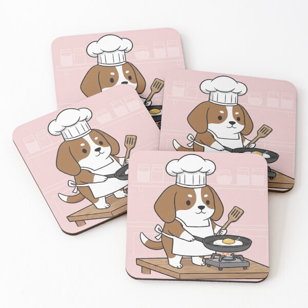 Item preview, Cute Dog Chef Cooking an Egg | Funny Animal Cooking Art designed and sold by ProperGoodArt.