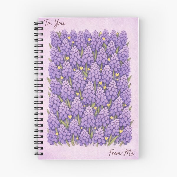 Item preview, Valentine’s Day illustration of a hand-drawn muscari flowers designed and sold by MariaPencilArt.