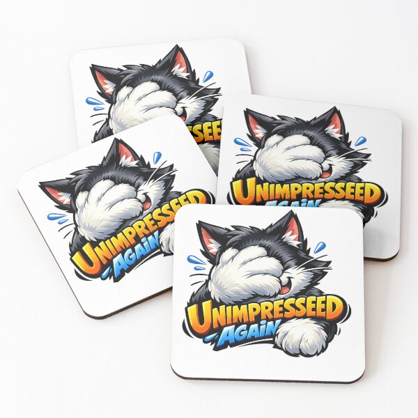 Item preview, Funny Unimpressed Again Sarcastic Facepalm Cat designed and sold by HappyPatchEG.