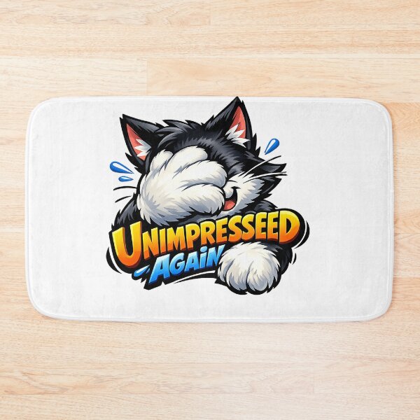 Item preview, Funny Unimpressed Again Sarcastic Facepalm Cat designed and sold by HappyPatchEG.