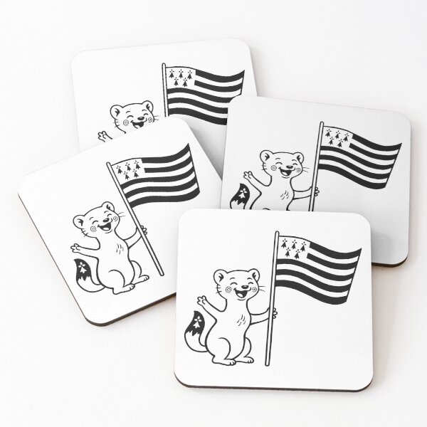 Item preview, Cute Breton Ermine with flag of Brittany designed and sold by Art of Sun.