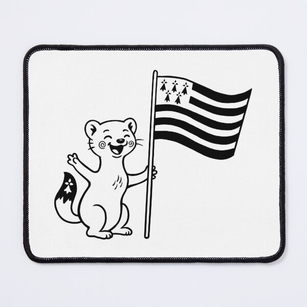 Item preview, Cute Breton Ermine with flag of Brittany designed and sold by 1enchik.