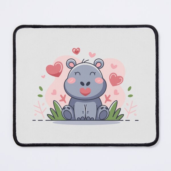 Item preview, Hippo Love Valentine Art designed and sold by NeatThingLover.