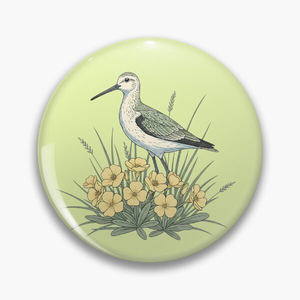 Item preview, Vintage Sandpiper Seaside Floral Design designed and sold by BirdsnStuff.