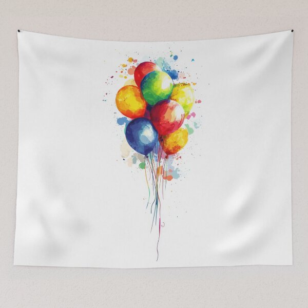 Item preview, Colorful balloons floating in air designed and sold by anytka.
