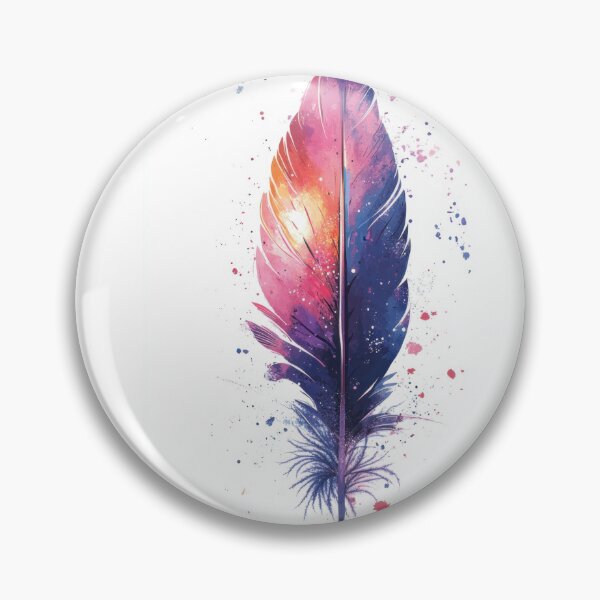 Item preview, Paint-splashed feather designed and sold by anytka.