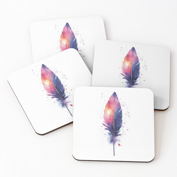 Item preview, Paint-splashed feather designed and sold by anytka.