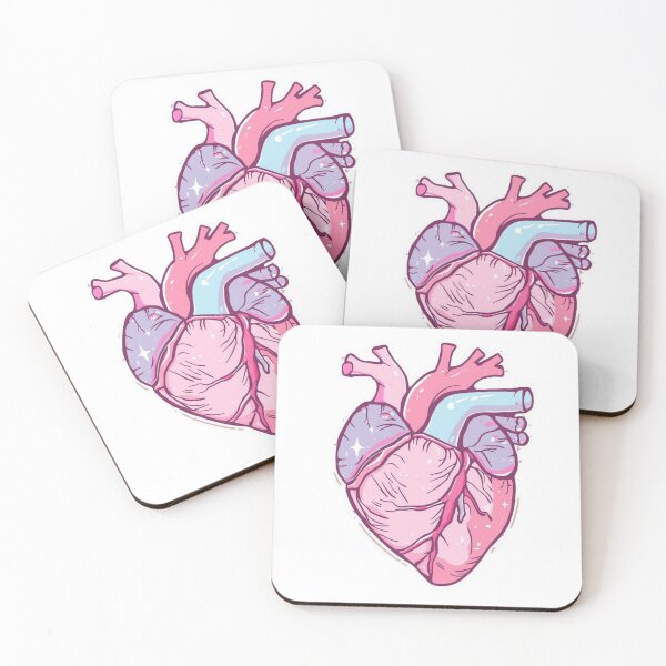 Item preview, Sparkly Anatomical Heart Art - Pink Aesthetic Human Heart designed and sold by EchoPrint Co..