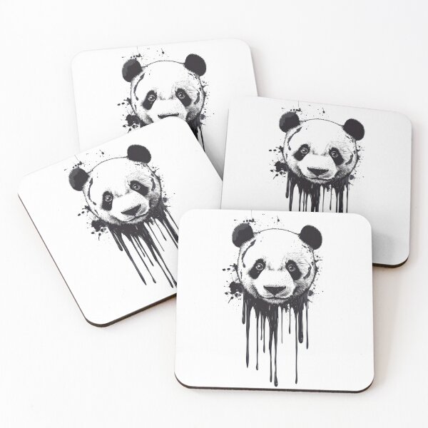 Item preview, Panda head with black splashes designed and sold by anytka.