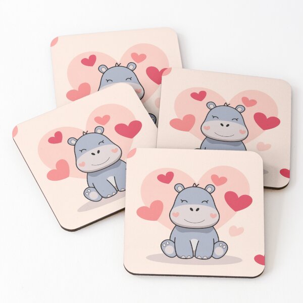 Item preview, Valentine Hippo Design designed and sold by NeatThingLover.