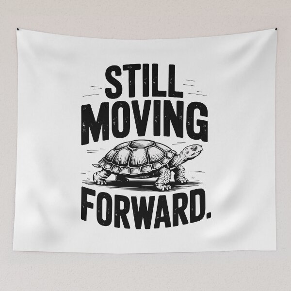 Item preview, Turtle Vintage Style Still Moving Forward Quote designed and sold by MuniraWearify.
