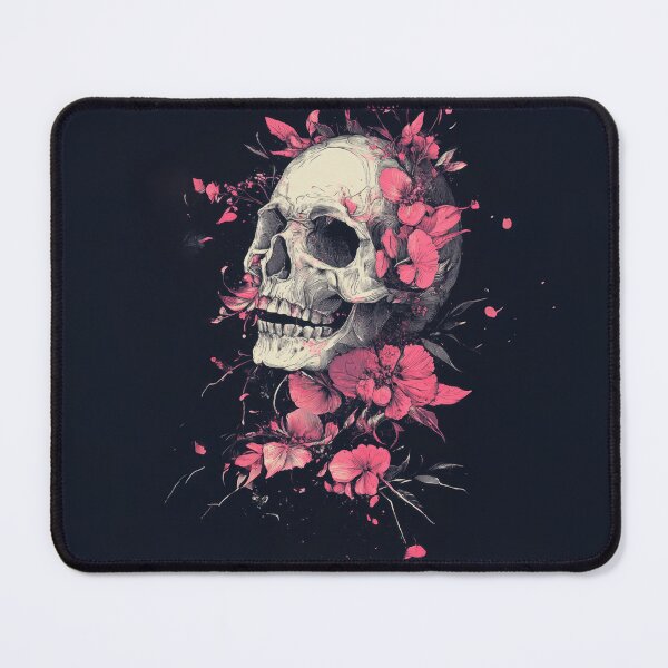 Item preview, Dark background floral skull designed and sold by anytka.