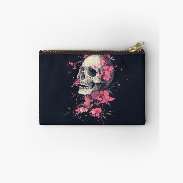 Item preview, Dark background floral skull designed and sold by anytka.