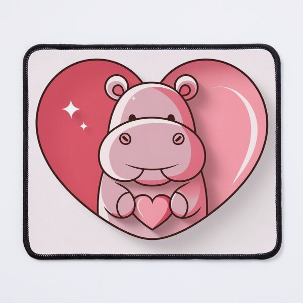 Item preview, Pink Valentine Hippo designed and sold by NeatThingLover.