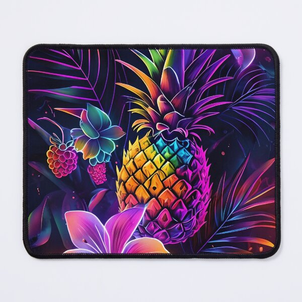 Item preview, Vibrant Neon Pineapple And Flowers designed and sold by NEXTLEVEL318.