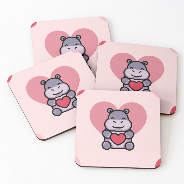 Item preview, Love Vibes Hippo designed and sold by NeatThingLover.