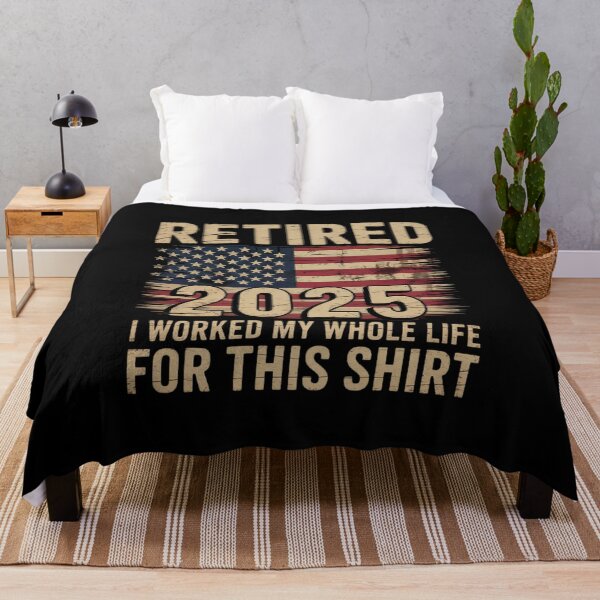 Item preview, Retired 2025 I Worked My Whole Life Retirement US Flag designed and sold by CombatTask.