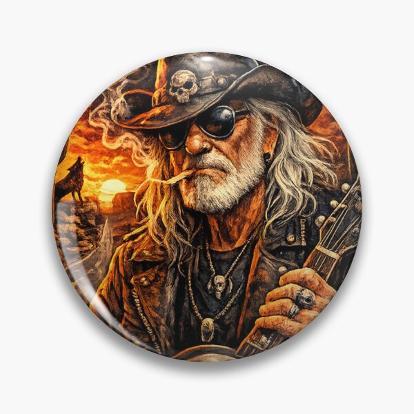 Item preview, Outlaw Guitarist Cowboy Skull & Eagle Sunset Western Rock T-Shirt Design designed and sold by TerScott.