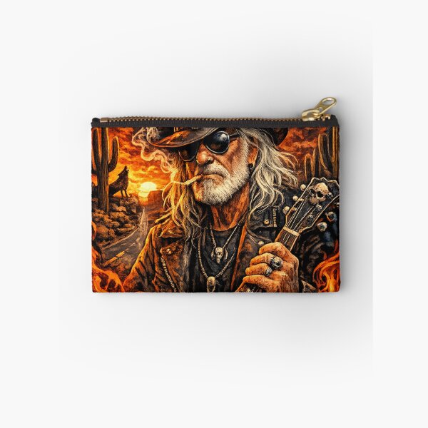 Item preview, Outlaw Guitarist Cowboy Skull & Eagle Sunset Western Rock T-Shirt Design designed and sold by TerScott.