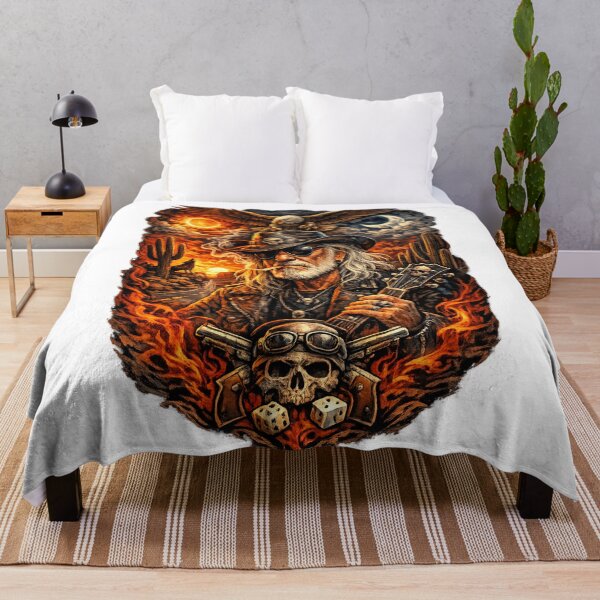 Item preview, Outlaw Guitarist Cowboy Skull & Eagle Sunset Western Rock T-Shirt Design designed and sold by TerScott.