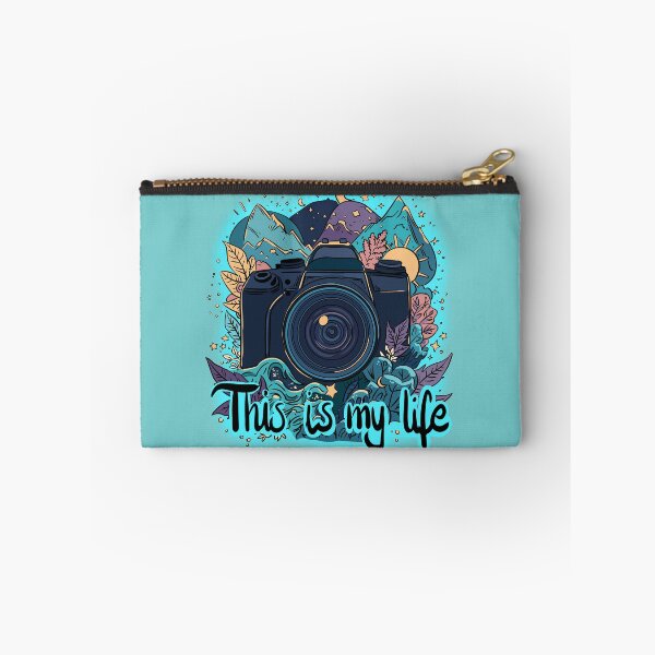 Item preview, Colorful DSLR Camera with Nature Elements - Text "This is my life" designed and sold by MartynaKanik.