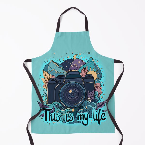 Item preview, Colorful DSLR Camera with Nature Elements - Text "This is my life" designed and sold by MartynaKanik.