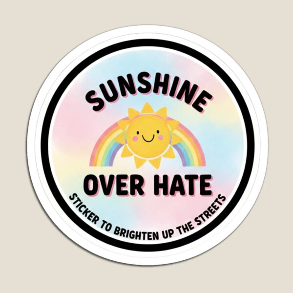 Item preview, Covering Hate With Love positive cover up sticker designed and sold by RichTeeDesigns.