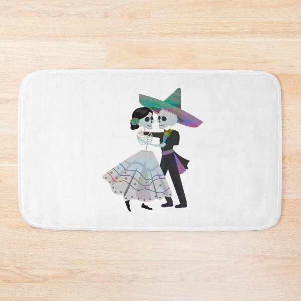 Item preview, Romantic Dancing Skeleton Couple Day of the Dead Art designed and sold by Horrify.
