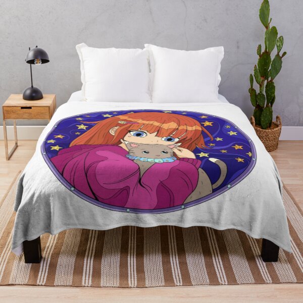 Item preview, Cozy Night Girl And Cat Illustration designed and sold by Silrom.