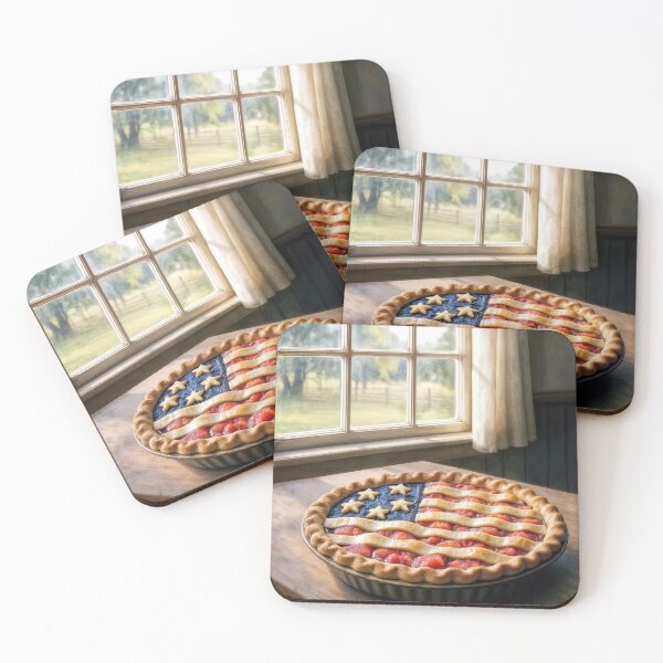 Item preview, American Flag Design on Homemade Strawberry Pie designed and sold by Maria Dryfhout.