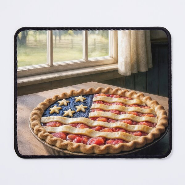 Item preview, American Flag Design on Homemade Strawberry Pie designed and sold by Maria Dryfhout.