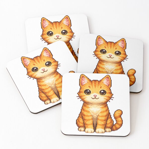 Item preview, Cute pixel cat – Retro pixel art cat in 8-bit style designed and sold by ExpertEsche.