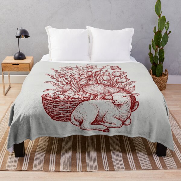 Item preview, Maroon Easter Nature - Vintage Red Ink Engraving designed and sold by DigitalGlade.