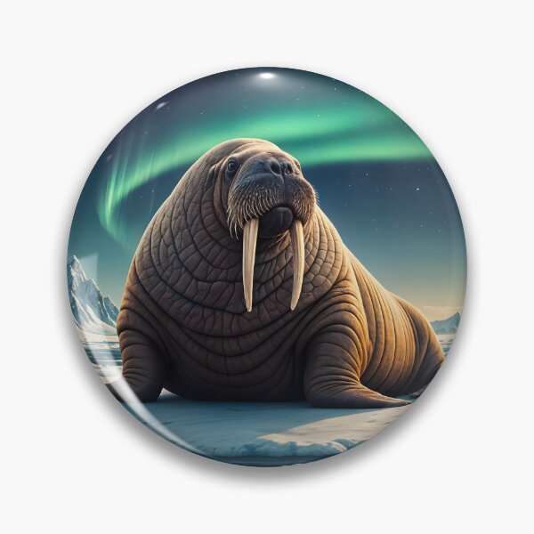 Item preview, Walrus with Attitude – Cute Arctic Animal Art Print designed and sold by PawPrintedArt.