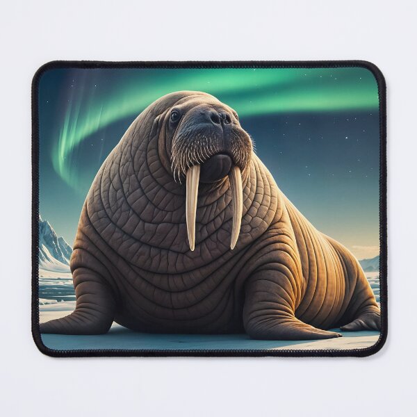 Item preview, Walrus with Attitude – Cute Arctic Animal Art Print designed and sold by PawPrintedArt.