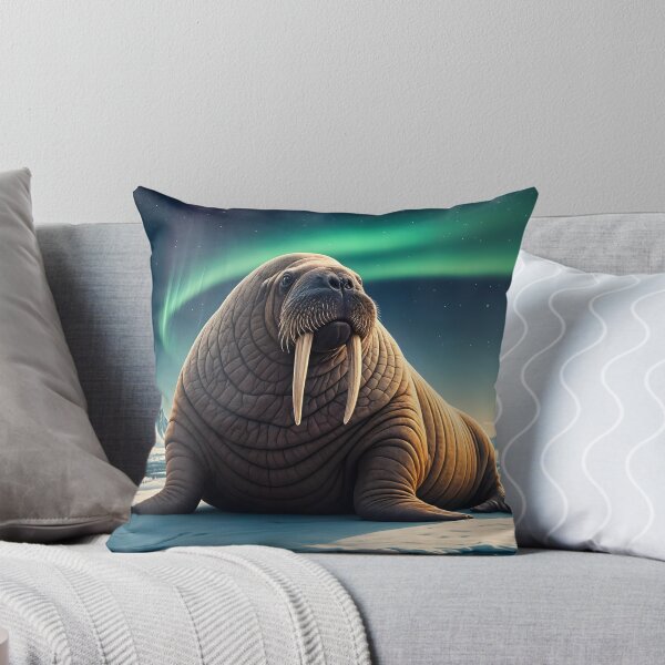 Item preview, Walrus with Attitude – Cute Arctic Animal Art Print designed and sold by PawPrintedArt.