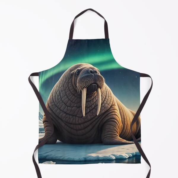 Item preview, Walrus with Attitude – Cute Arctic Animal Art Print designed and sold by PawPrintedArt.